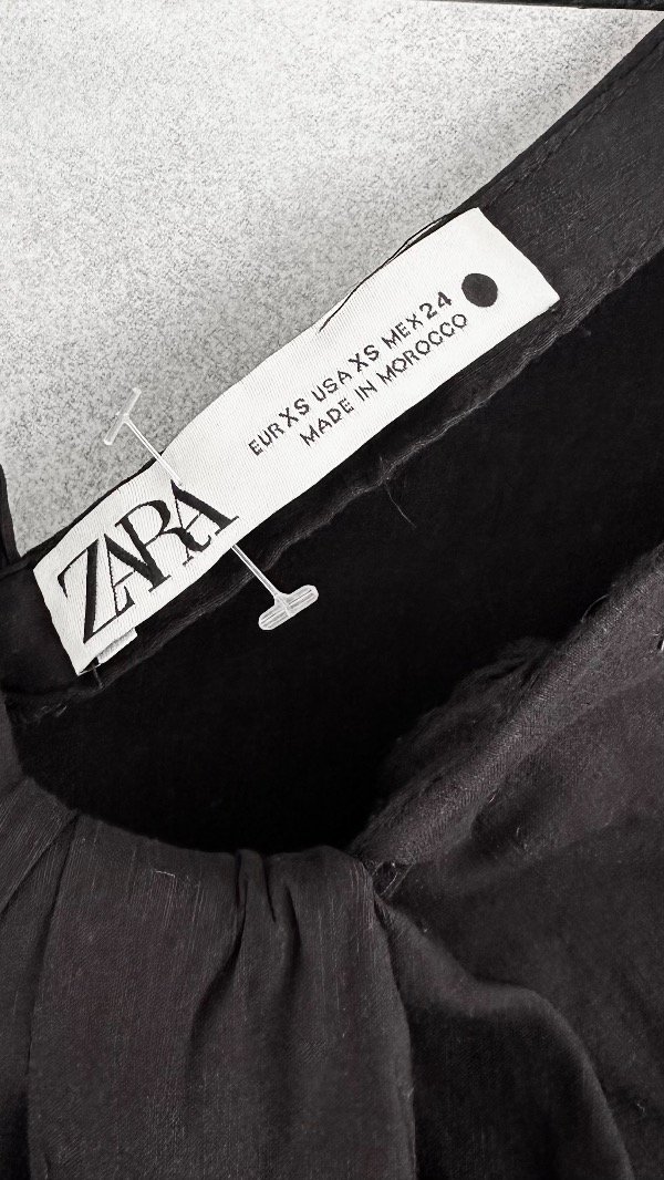 Producto - Top asimétrica con lino Zara - 1