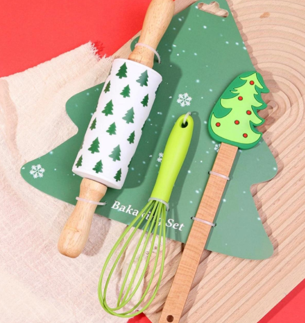 Producto - Set x 3 - Espatula 23cm, Batidor Pera 17cm Y Palo de Amasar 23x4cm - 52919