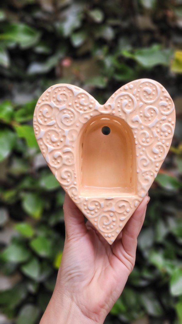 Producto - Luminaria linea Sitara. CORAZÓN Salmón