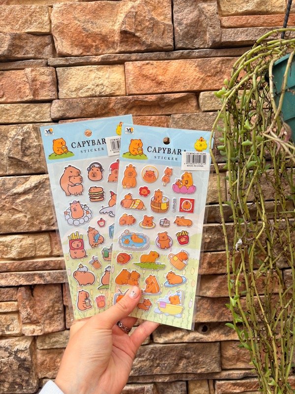 Producto - Set de stickers CAPIBARA X2