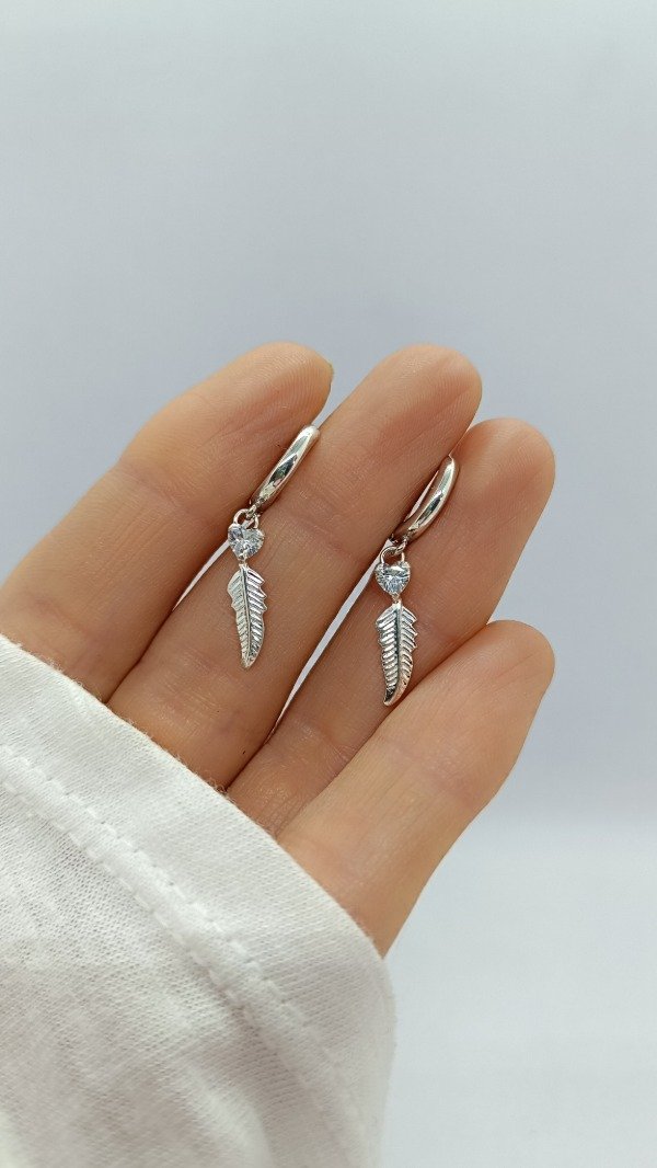Producto - Argollitas con Pluma y Cubic - 1