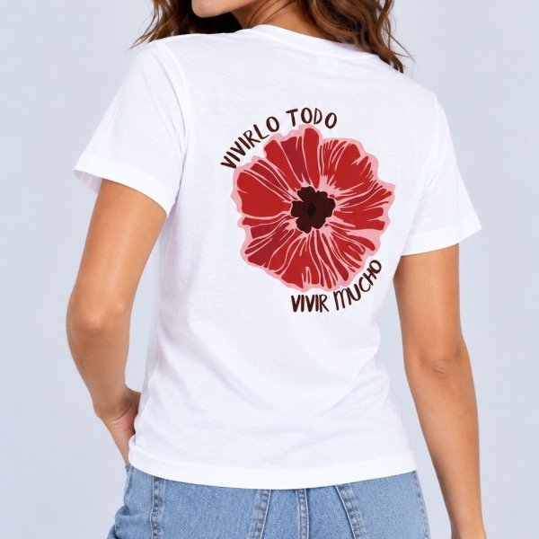Producto - Remera Vivir (escote V)