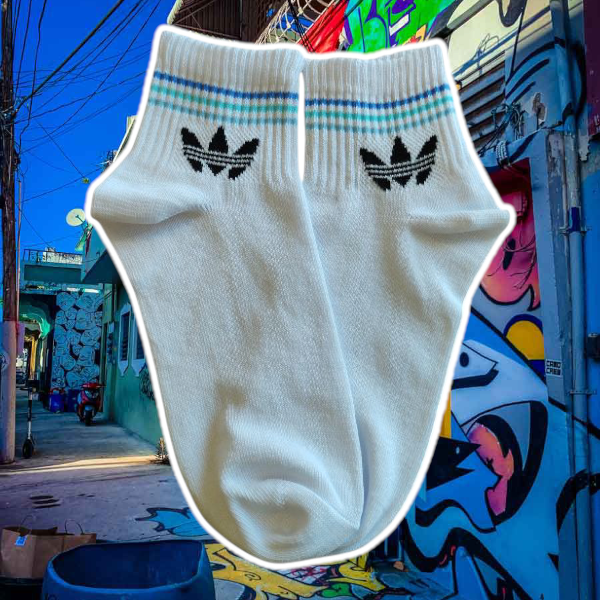 Producto - Soquete ALTO Adidas degrade celeste