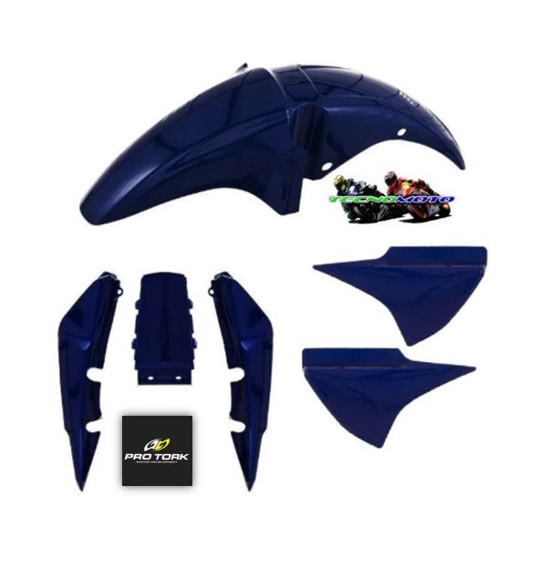 Producto - KIT PLASTICOS HONDA 150 TITAN (6 PCS) -AZUL [PROTORK] -48944