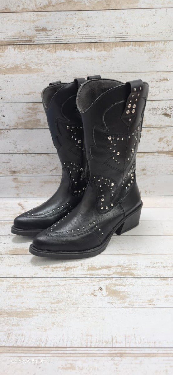 Producto - texana importada negro con brillo del 36 al 40 - 0