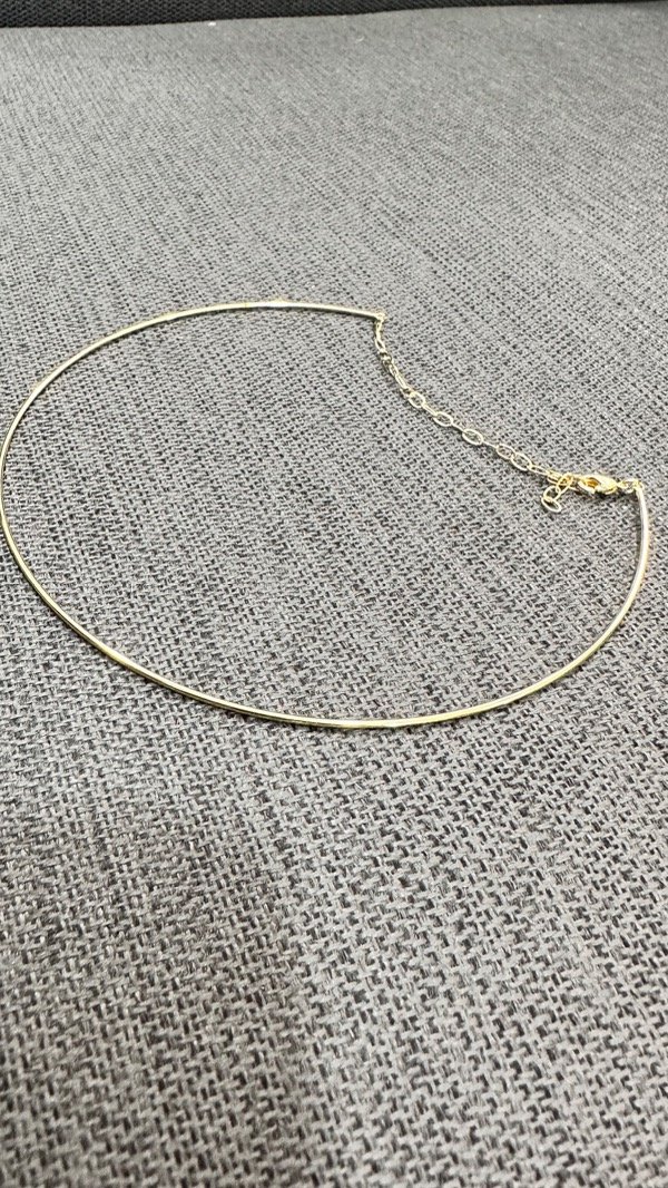 Producto - Choker fijo para agregar dijes laminado en oro 18k