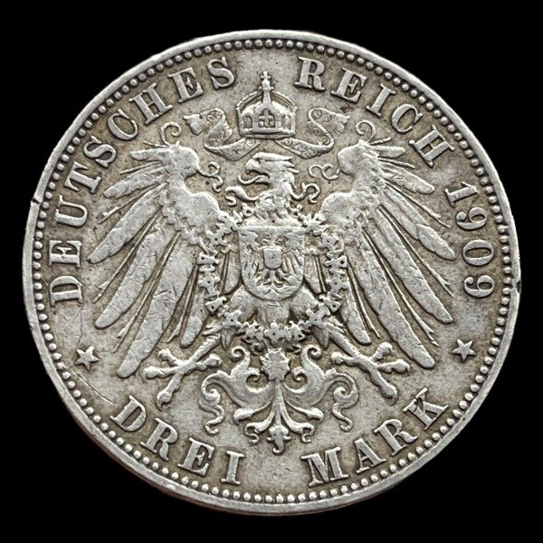 Producto - Sajonia - 3 Marcos 1909 (E) - KM#1267