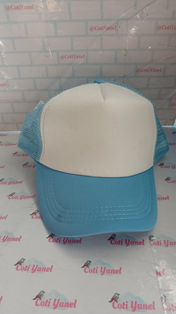 Producto - Visera celeste y blanca