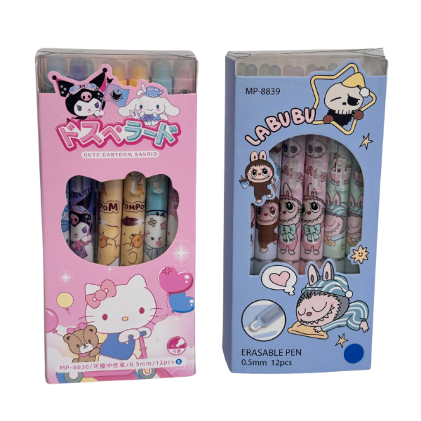 Producto - Lapiceras Borrables - Sanrio, Labubu y Pokemon