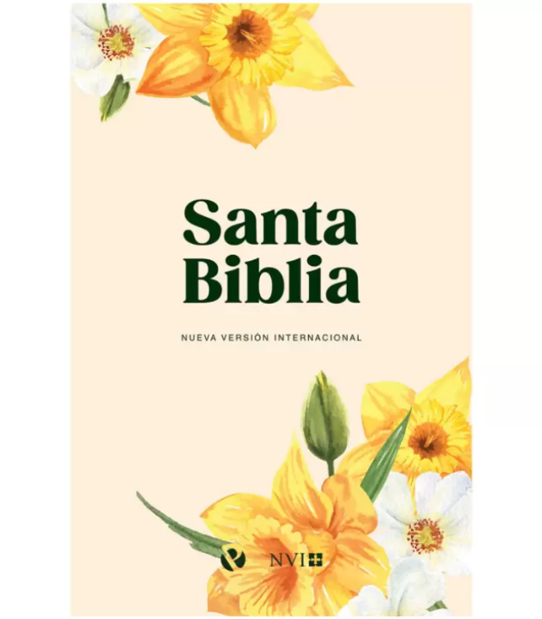 Producto - BIBLIA NVI 2022 TAPA RÚSTICA FLORES AMARILLAS