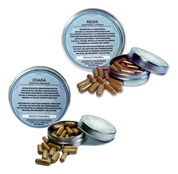 Producto - Combo Reishi + Chaga - Extracto - Cápsulas 500mg