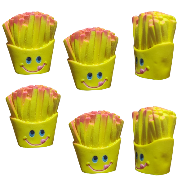 Producto - Juguete para perros con chifle sonoro modelo papas fritas con cara - 5