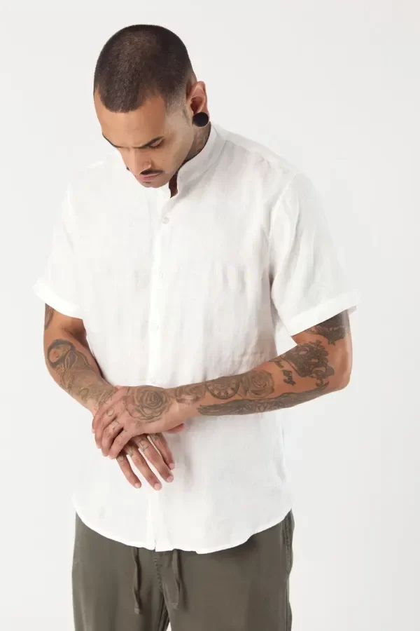 Producto - Camisa de Lino Mc Osaka Blanco Tascani