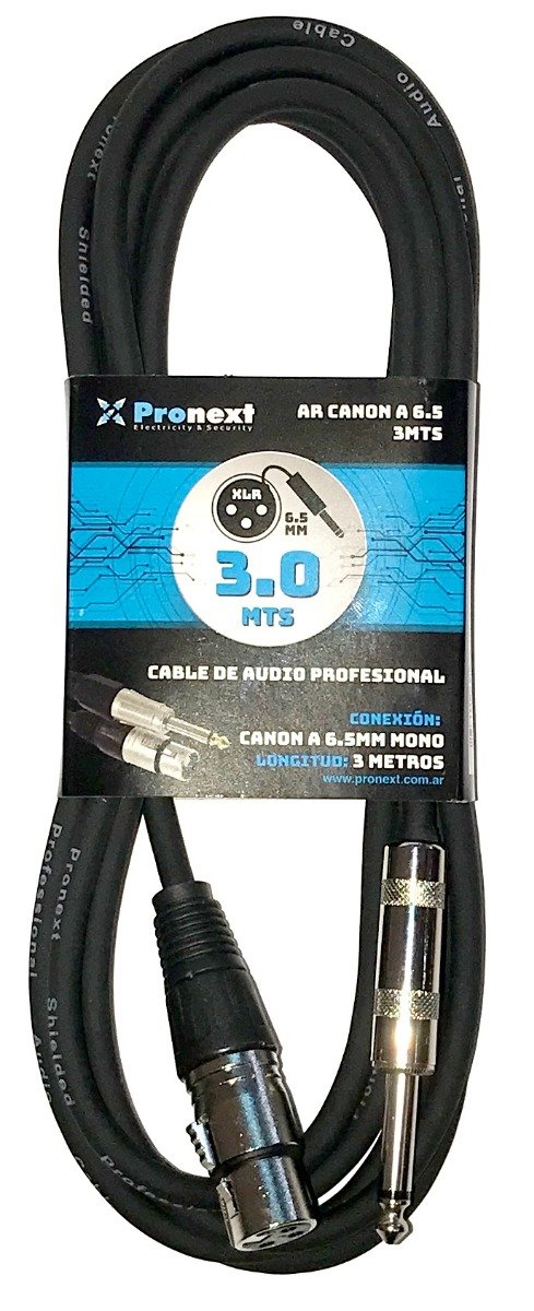 Producto - Cable Canon Hembra a 6.5mm Macho 3 metros