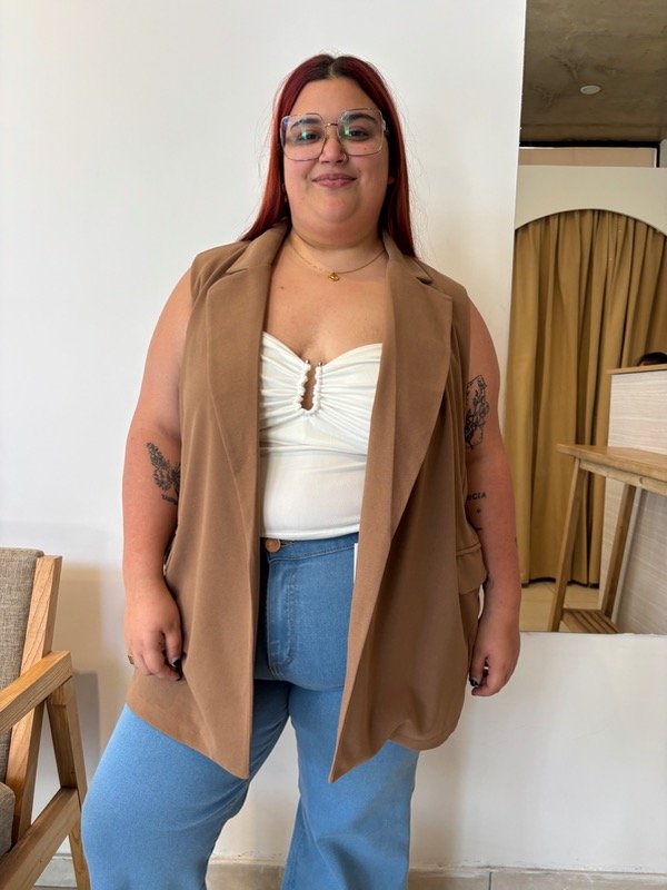 Producto - Chaleco marron EMILIA