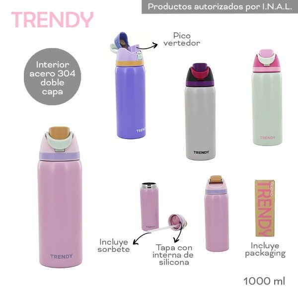 Producto - BOTELLA TERMICA TRENDY 1000 ML COD 30507