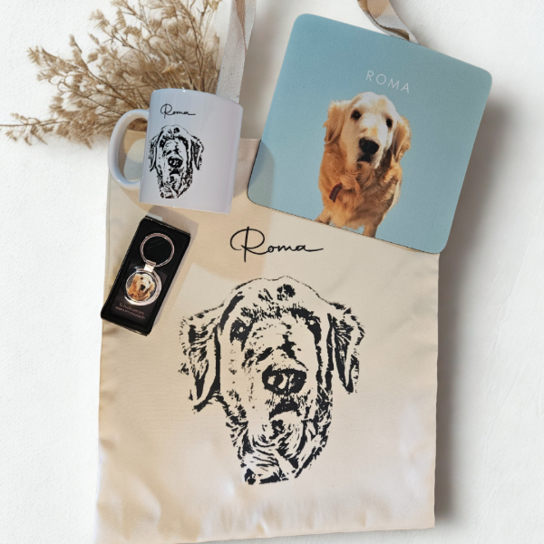 Producto - Box: 1 taza +1 llavero con dedicatoria+1 mousepad + tote bag de regalo