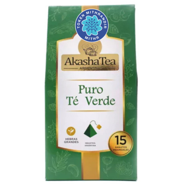 Producto - AKASHA TEA - Sabor Green Tea x 15 u