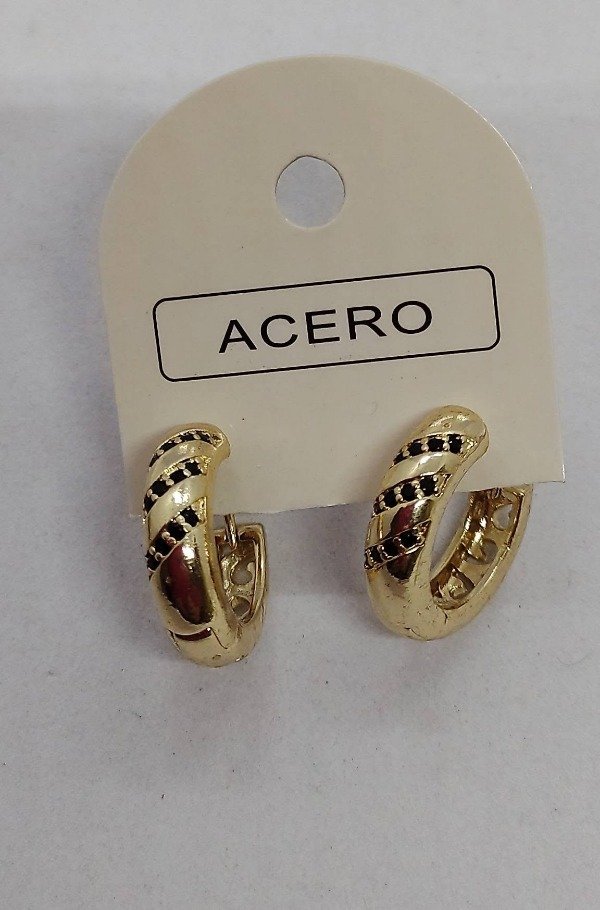 Producto - Aro con micro pave negro
