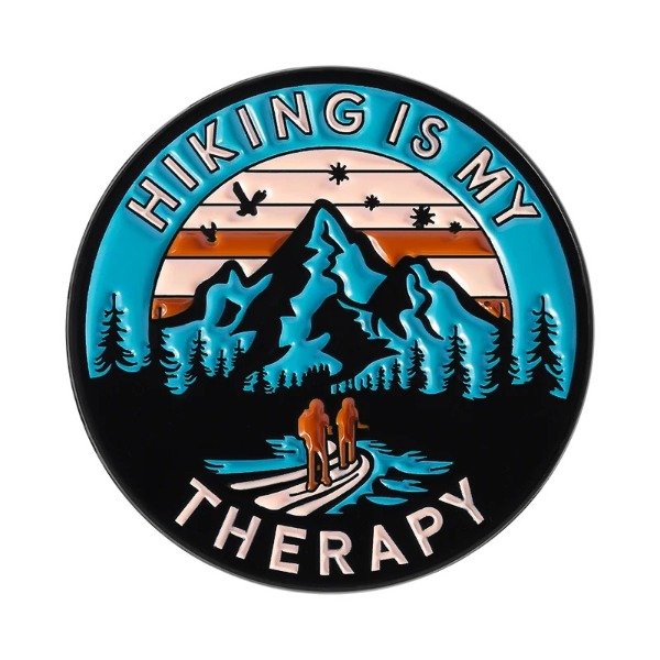 Producto - Pin Senderismo - Hiking is my therapy