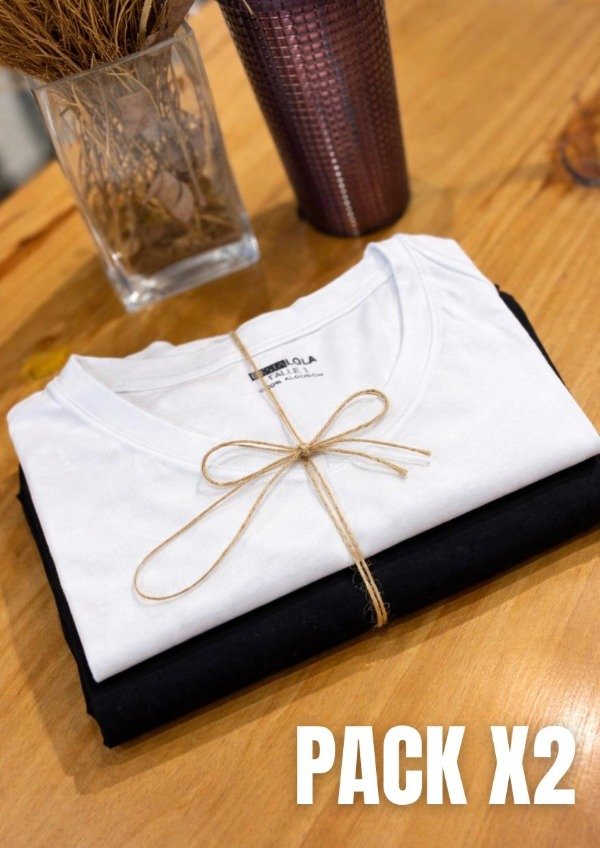 Producto - PACK X 2 Remeras de algodón lisas