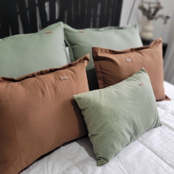 Producto - Combo x5 Almohadones - Verde / Marrón