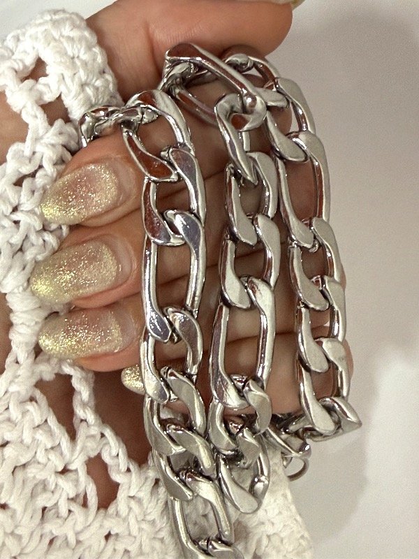 Producto - C429 Cadena plana eslabón 3x1 largo 60 cm acero quirúrgico