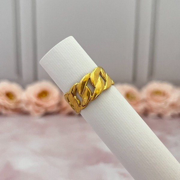 Producto - Anillo Acero Dorado Art. 290