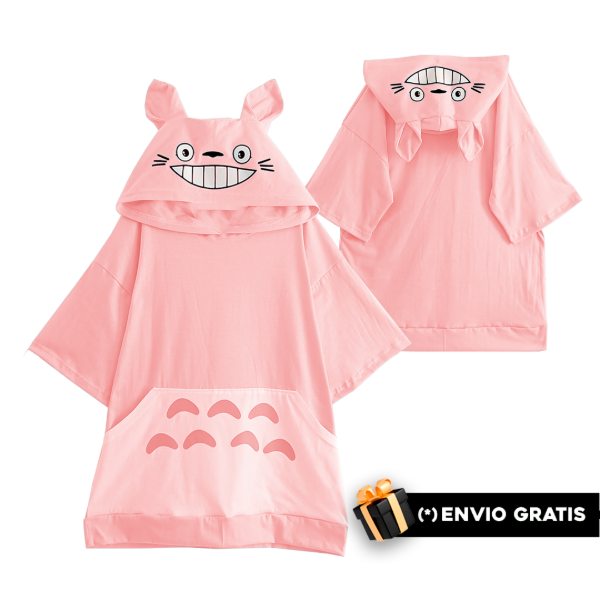 Producto - Remera Totoro Pocket Rosa Algodón Unisex - 0