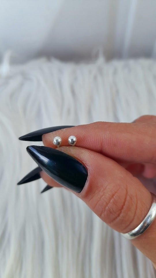 Producto - Aros pasantes bolitas 3mm