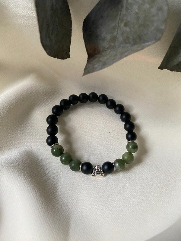 Producto - Pulsera Ónix mate + Jade