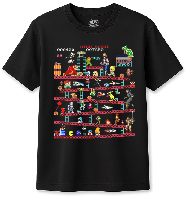 Producto - Remera Arcade videojuego retro Personajes