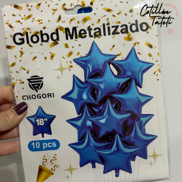 Producto - SET 10 GLOBOS ESTRELLAS CELESTES