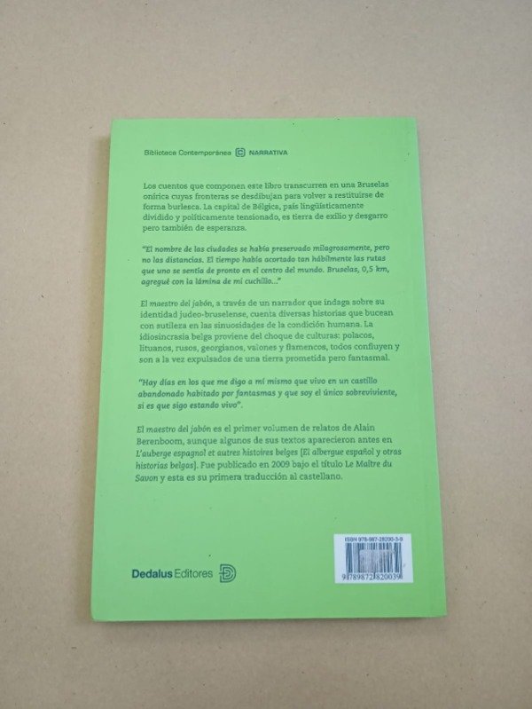 Producto - El maestro del jabón - Alain Berenboom - Dedalus 2014 - 1