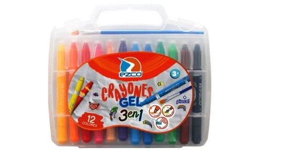 Producto - Crayones gel ezco valija x 24 unidades