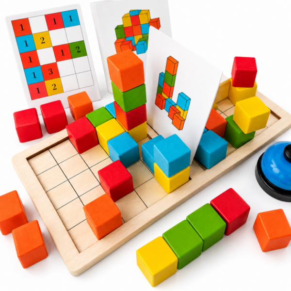 Producto - Juego de Lógica con Bloques de Madera - 2