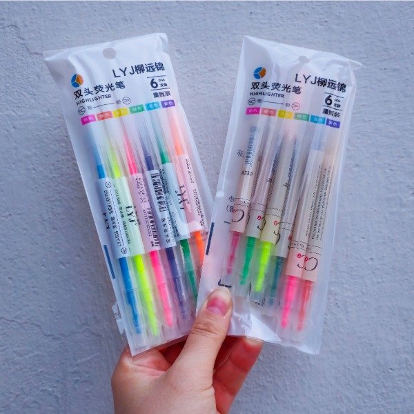 Producto - Resaltadores doble punta x6u