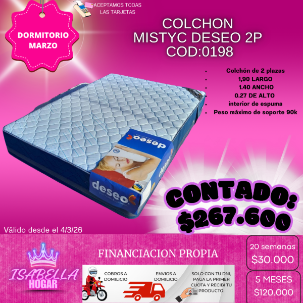 Producto - COLCHON MISTYC DESEO 2P COD:0198
