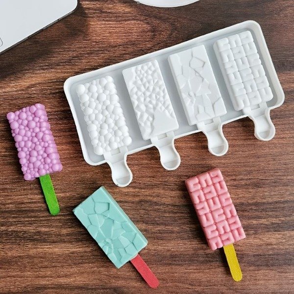 Producto - MOLDE PALETAS HELADO DISEÑO X4 RECT.