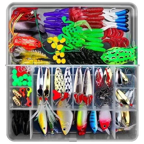 Producto - Juego de señuelos de pesca de 141 piezas anzuelos