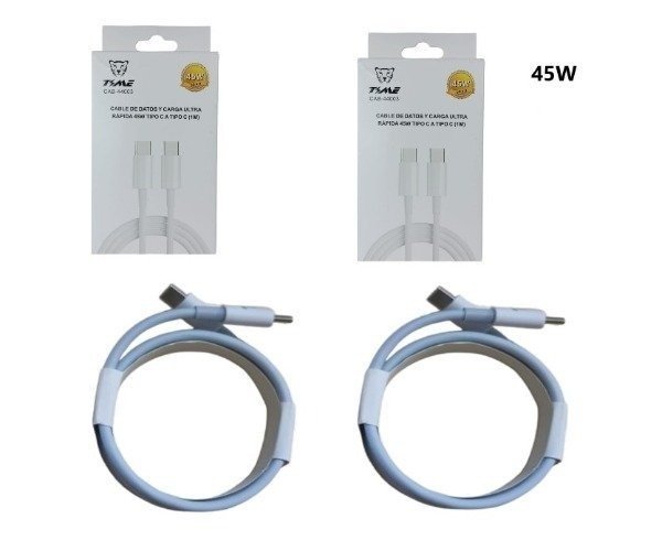 Producto - Cable tipo C a tipo C Time 45W
