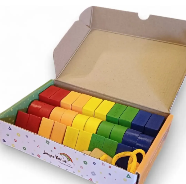 Producto - Cajón de figuras geométricas/enhebrado de 30u.