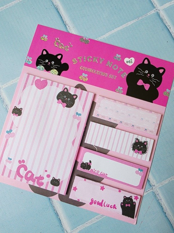 Producto - Notas adhesivas gatitos negros