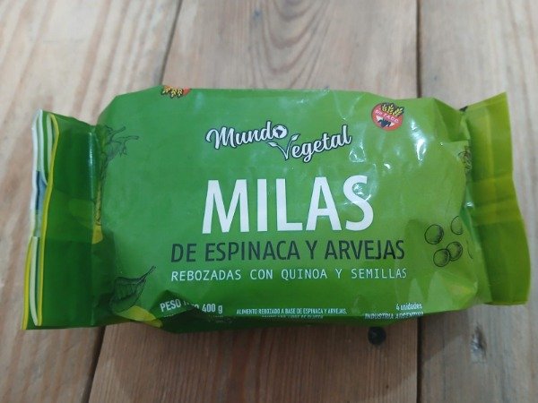 Producto - Milanesas Arveja y espinaca - Mundo vegetal x4