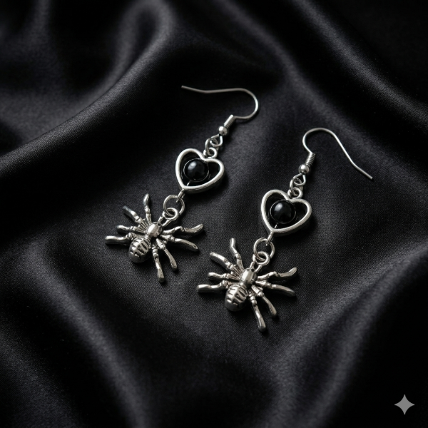 Producto - Aros góticos arañas