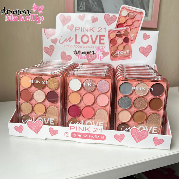 Producto - Paleta sombras + iluminador Pink 21