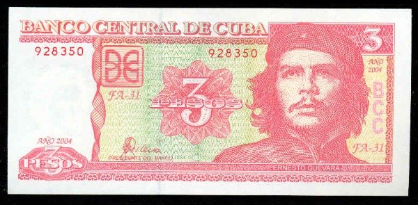 Producto - CUBA [Pick 123] 3 Pesos 2004 Che Guevara. UNC