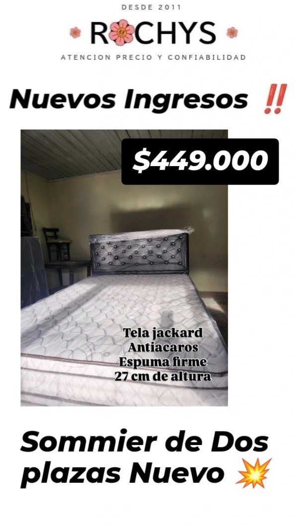 Producto - SOMMIER DE DOS PLAZA NUEVOS