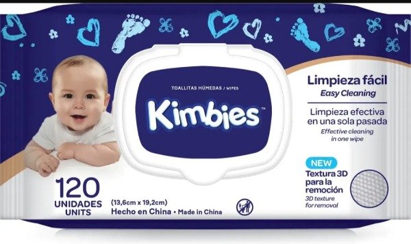 Producto - KIMBIES TOALLITAS HÚMEDAS X 120 CON TAPA