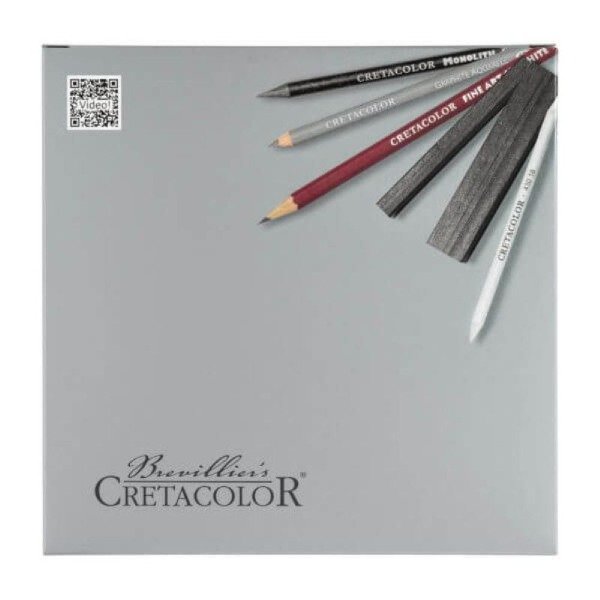 Producto - Set de Dibujo Profesional Cretacolor Brevillier  Caja Metálica